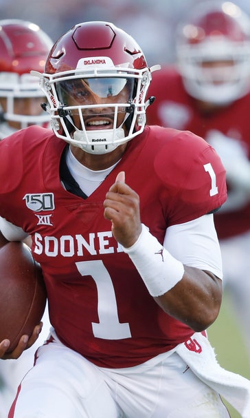 Hurts throws 3 TD passes, No. 4 Oklahoma routs South Dakota